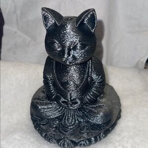 Black Cat Meditation Buddha kitty